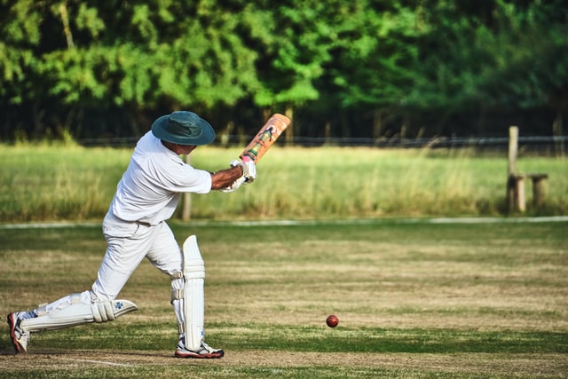 Man Playing Cricket